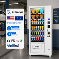 RUNYANG Máquina Expendedora Inteligente Personalizada para Exteriores con IA, Combo de Bebidas y Snacks, para Alimentos y Bebidas