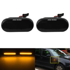 Luz Indicadora Lateral LED Ámbar para VW T5 Golf Polo 3 4 Caddy Bora Jetta Fox Seat <span class=keywords><strong>Altea</strong></span> Ibiza Leon Ford, Luz de Señal de Giro - Product Image 1