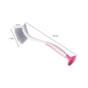 Brosse de nettoyage verticale à long manche, détachant multifonctionnel pour la maison, brosse de cuisine avec ventouse - Product Image 1
