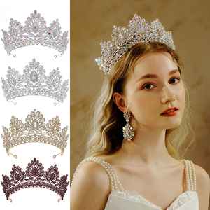 Couronnes de <span class=keywords><strong>Mariage</strong></span> en Cristal pour Femmes, Grandes Diadèmes de Princesse en Strass pour Reines, Ornements de Cheveux de <span class=keywords><strong>Luxe</strong></span> en Alliage – Vente en Gros - Product Image 1