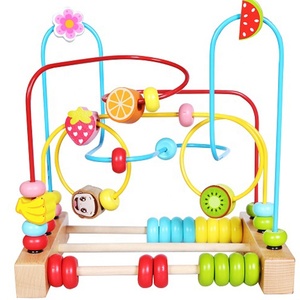 Multi función Diy <span class=keywords><strong>Mini</strong></span> ábaco laberinto de cuentas de madera actividad juguete - Product Image 3