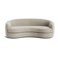 İskandinav Bukle Kumaşlı Köşe Koltuk Takımı 3+2+1 Kişilik Ahşap Tabanlı Köşe Oturma Odası Mobilyası Villa Otel İçin