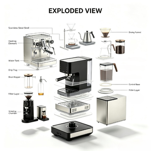 Équipement de barista professionnel complet XY BEST XY-Co-1, machine à <span class=keywords><strong>expresso</strong></span>, moulin à café, pour café - Product Image 3