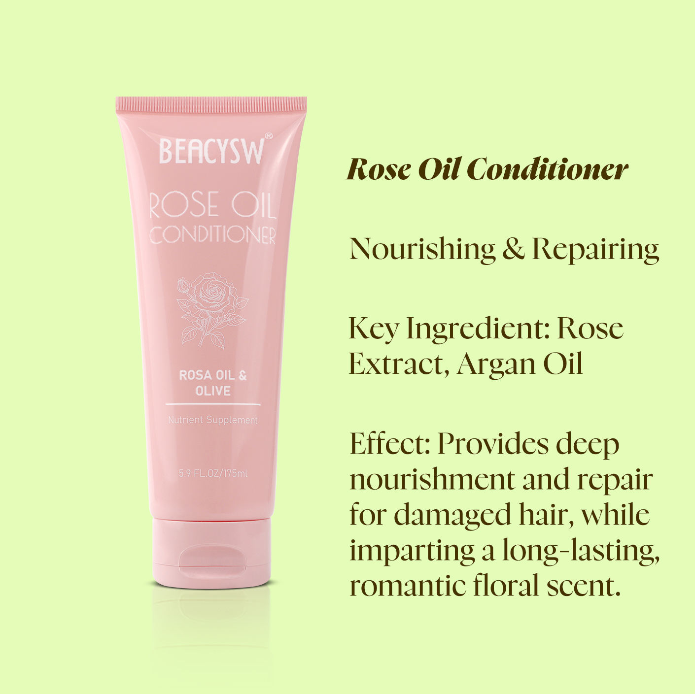 Après-shampooing nourrissant et réparateur à l'huile de rose