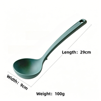 Ensemble d'ustensiles de cuisine en silicone de qualité alimentaire, 3 pièces : louche, spatule, cuillère à pâtes avec cœur en nylon, outils de cuisson antiadhésifs résistants à la chaleur