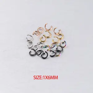 1*6Mm Vòng Tách Bằng Thép Không Gỉ Đầu Nối Vòng Nhảy Mở Để Làm Đồ Trang Sức Phụ Kiện Tự Làm