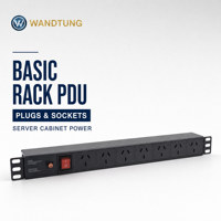 PDU de rack basique avec prises de 8 à 24 sorties, 10A à 32A, monophasé, distribution d'alimentation intelligente pour armoires de serveurs