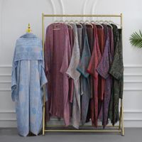 Vêtements islamiques Uni Islamic Clothing, abaya en pashmina avec strass, abaya modeste de Dubaï, robe musulmane pour femmes avec hijab, ensemble 2 pièces pour l'Aïd Ramadan