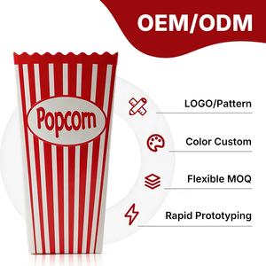 Boîtes à popcorn en papier pour les fêtes, les cinémas, les décorations de carnaval à domicile, boîte en carton jetable pour la nourriture - Product Image 4
