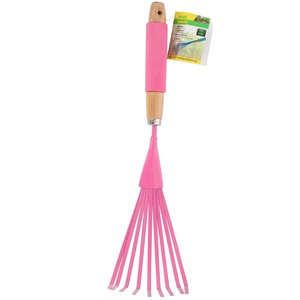 Rastrillo para hojas Kinzo Garden de 38x13 cm con púas de acero ligeras para limpieza de césped y jardín - Product Image 4