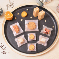 100 Sachets Givrés pour Biscuits, Sacs en Cellophane Auto-adhésifs, Pochettes Semi-transparentes en PP pour Aliments, Bonbons, Chewing-gums, Emballage Recyclable