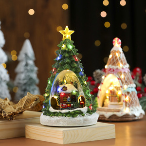 Dropshipping Shopify Resin Musical Rotating <b>Train</b> LED Music Box Night Light Christmas <b>Table</b> Decor Gift - Product Image 6