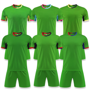 Ensemble de maillots de sport unisexes à manches raglan personnalisés, séchage rapide, respirant, évacuation de l'humidité, col rond, manches courtes, uniforme d'équipe, football - Product Image 3