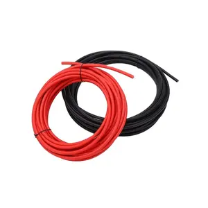 Schwarz rot XLPE Isoliertes verzinntes Kupfer 6mm 10mm PV DC Stromkabel Solar kabel 6mm