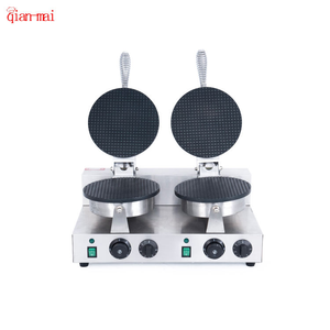 Kommerzielle 110V/220V Edelstahl Aluminium guss Doppelkopf Waffel kegel Eis Elektrische Power Waffeleisen Maschine - Product Image 4