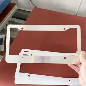 Cadre de plaque d'immatriculation par sublimation 1MM, impression de logo personnalisé, cadre de plaque d'immatriculation vierge en aluminium par sublimation, plaques d'immatriculation personnalisées pour voiture - Product Image 4