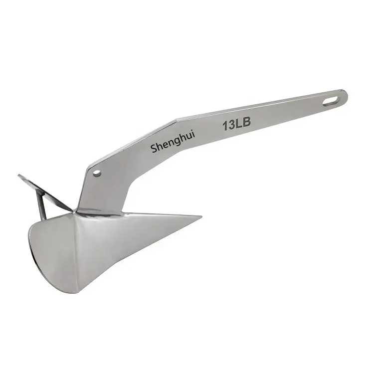 SHENGHUI holding power hollow wall grab bar delta anchor holder fluke area claw anchor 316 stainless steel boat anchor marine