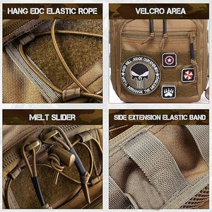 <span class=keywords><strong>Coyote</strong></span> marron camo pliable petit sac de poche de fronde de cyclisme de moto modulaire tactique - Product Image 6