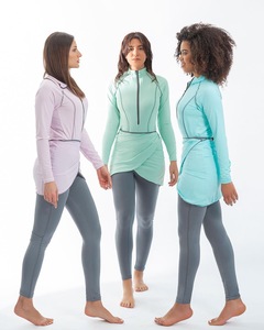 Burkini de haute qualité avec imprimé floral <span class=keywords><strong>UPF</strong></span> <span class=keywords><strong>50</strong></span> + écologique tissu à séchage rapide maillots de bain musulmans maillots de bain conceptions bas quantité minimale de commande - Product Image 2