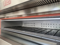 Four commercial gaz-électrique à 3 niveaux, 6 plaques de cuisson, construction en acier durable, haute productivité, minuteur, grande capacité pour boulangerie
