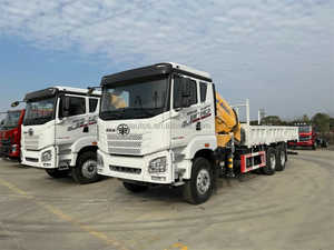 FAW 6X4 8 tonnes camion spécial Van boîte à <span class=keywords><strong>benne</strong></span> basculante lourde 15 tonnes 10 roues <span class=keywords><strong>grue</strong></span> mobile 12 tonnes <span class=keywords><strong>grue</strong></span> montée sur camion avec bras droit - Product Image 5