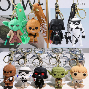 Nouveau porte-clés <span class=keywords><strong>Star</strong></span> <span class=keywords><strong>Wars</strong></span> le plus vendu, le Mandalorian, Merchandise, pendentif porte-clés Darth Vader en gel de silicone, emballé individuellement - Product Image 1