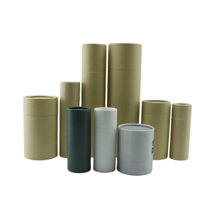 Vente en gros Récipient en carton kraft recyclable 5g 0.4oz 1.2oz 2.1oz Tubes en papier noir blanc couleurs pour baume à lèvres déodorant - Product Image 4