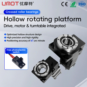UMOT 57 Nema23, plataforma rotativa hueca Industrial de rotación fiable de 360 °, etapa rotativa hueca de precisión, paso a paso integrado + controlador - Product Image 3