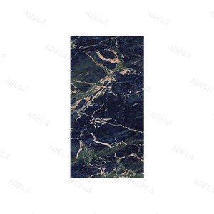 Pierre frittée polie pour villa d'hôtel, carrelage mural pour le salon en porcelaine gris cristal aspect marbre émaillé - Product Image 6