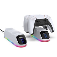 Chargeur double TP5-0515S avec lumière RVB pour station de charge de manette de jeu PS5, station de charge de joystick TP5-0515B