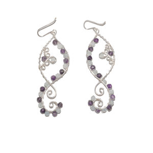 Boucles d'oreilles à la mode beGems Meilleure vente Petites boucles d'oreilles en pierres précieuses queue de sirène pour femmes Bijoux fantaisistes - Product Image 2