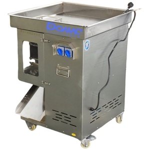 Machine à trancher et à déchiqueter la viande électrique horizontale commerciale à double lame pour carpaccio, porc, bœuf, poulet, poitrine de poulet - Product Image 1