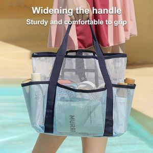 Sac de Douche en Maille à Séchage Rapide, Organisateur de Toilette Portable et Respirant, Sac de Plage Pliable en Maille pour Dortoir, Salle de Sport, Camping, Été - Product Image 6