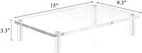 Support d'ordinateur portable en acrylique, support de moniteur d'ordinateur portable robuste et peu encombrant pour la maison, le bureau et le bureau.
