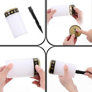 Bougies Votives <span class=keywords><strong>LED</strong></span> Rouges Scintillantes Réutilisables sans Flamme <span class=keywords><strong>pour</strong></span> Cimetière Lumières <span class=keywords><strong>pour</strong></span> Décorations de Noël Maison Église Souvenir - Product Image 5