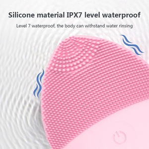 IPX7 Double Sided Waterproof Electric <b>Sonic</b> Face <b>Scrubber</b> Brush Mini Silicone Exfoliating Facial Cleansing Brush - Product Image 6