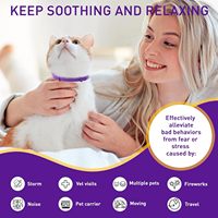 Collier apaisant pour chat aux phéromones naturelles, réglable, résistant à l'eau, avec système de sécurité détachable, pour soulager l'anxiété et le stress des chats.