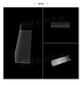 L Shape Transparent Plastic <strong>Shelf</strong> Divider for Supermarket clear <strong>Acrylic</strong> <strong>Shelf</strong> Divider for Supermarket Book <strong>Shelf</strong> Dividers - Product Image 3