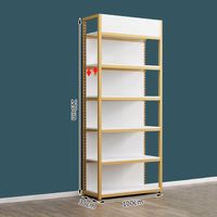 Présentoir de Magasin Durable pour Parfumerie, Étagères de Centre Commercial en Bois et Métal, 5/6/7 Niveaux, Légèrement Robuste, Revêtement Poudré, Facile à Assembler