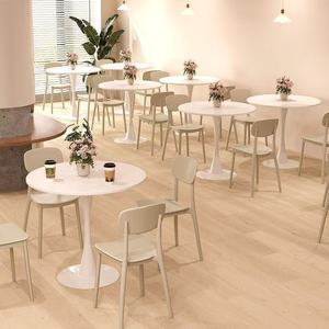 Elegant and Luxurious <strong>White</strong> Circular Leisure Coffee <strong>Table</strong> for <strong>Small</strong> Dining <strong>Table</strong> - Product Image 3