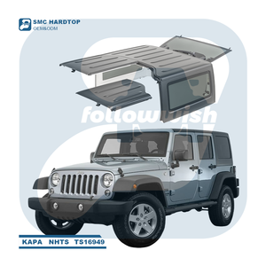 Followwish Ricambi Personalizzati in Fibra di Vetro per Carrozzeria Auto, Parti Hardtop per Jeep Wrangler JK 2/4 Porte <span class=keywords><strong>2016</strong></span> - Product Image 3