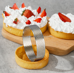 Tart Nhẫn 3.15 inch đục lỗ Tart vòng thép không gỉ vòng mousse bánh vòng kim loại Pastry khuôn nhỏ trái cây tartet lớp vỏ 8cm - Product Image 6