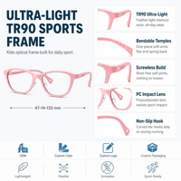 Lunettes anti-lumière bleue en silicone pour enfants, montures légères à bord complet pour un usage quotidien