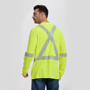 Chemise de travail fluorescente jaune pour homme XK-220055627, manches longues, UPF 50+, réfléchissante, respirante, séchage rapide, utilisation en extérieur - Product Image 5