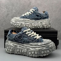 Baskets décontractées pour hommes, collection Printemps-Été 2025, en toile, style Dad Shoes, à lacets, semelle épaisse, respirantes et confortables