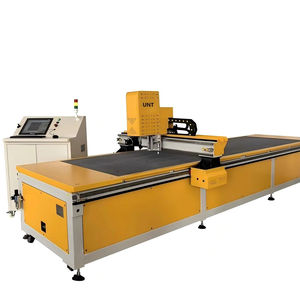 Mesin pemotong CNC insulasi saluran pra-insulasi mesin pembuat pembuatan kain untuk mesin Ductwork fenolik PU pemotong otomatis - Product Image 1