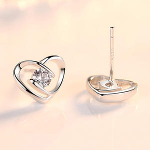 Factory Outlet mode <span class=keywords><strong>diamant</strong></span> boucle d'oreille coeur stud boucles d'oreilles <span class=keywords><strong>diamant</strong></span> boucles d'oreilles pour les femmes - Product Image 3