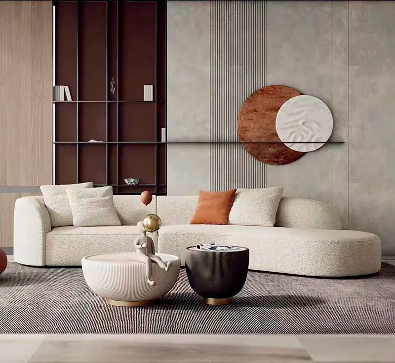Neues Design hochwertiges gebogenes Sofa Lounge Lobby-Display komfortables Sofakombinationsset