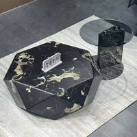 Table basse moderne de luxe avec plateau en bois, design en pierre, portable, durable, écologique, mobilier de maison