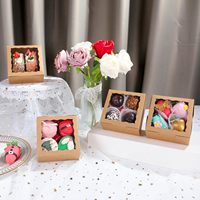 4 ''x 4'' x 2 ''Mini boîtes à friandises de boulangerie pour biscuits, gâteaux, tartes, truffes au chocolat, cadeaux de fête de mariage